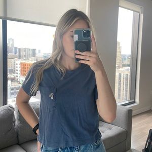 Cropped Blue T Shirt